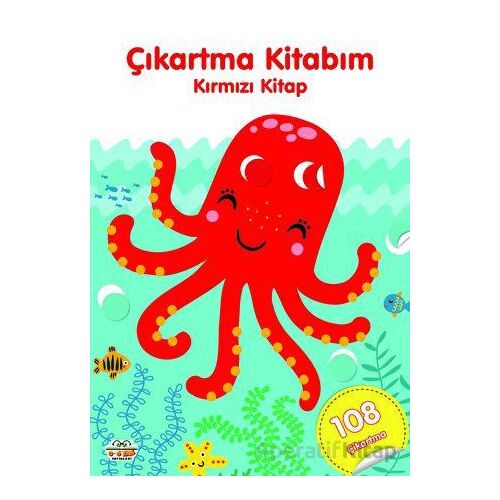 Çıkartma Kitabım - Kırmızı Kitap - Kolektif - 0-6 Yaş Yayınları