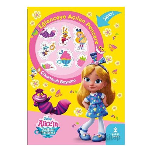 Disney Alice’in Harikalar Pastanesi Eğlenceye Açılan Pencere Çıkartmalı Boyama Kitabı