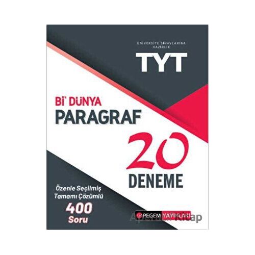 TYT Bi Dünya Paragraf 20 Deneme - Kolektif - Pegem Akademi Yayıncılık