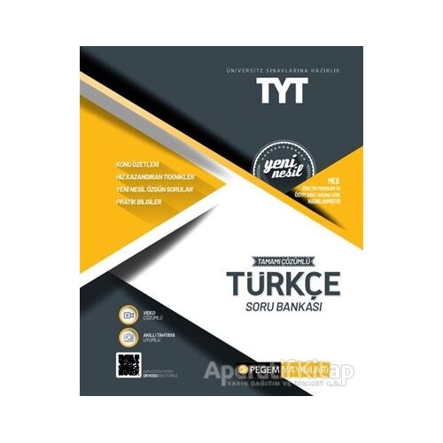 2022 TYT Tamamı Çözümlü Türkçe Soru Bankası - Kolektif - Pegem Akademi Yayıncılık