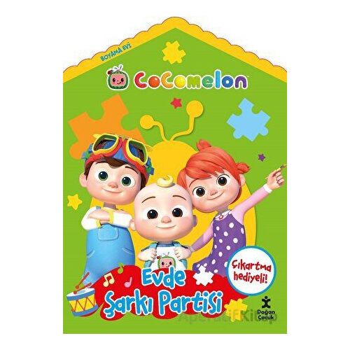 Evde Şarkı Partisi - Cocomelon Boyama Evi - Kolektif - Doğan Çocuk