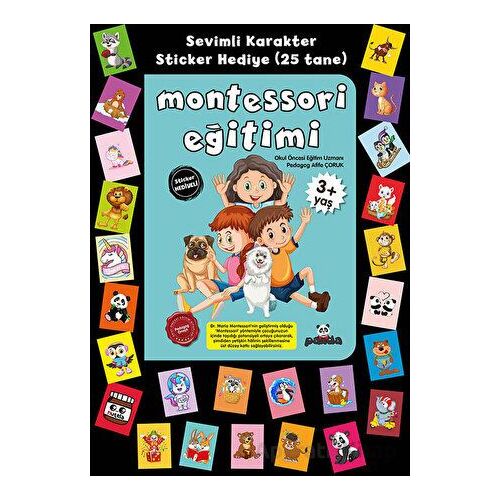 Stickerlı 3+ Yaş Montessori Eğitimi - Pedagog Afife Çoruk - Beyaz Panda Yayınları