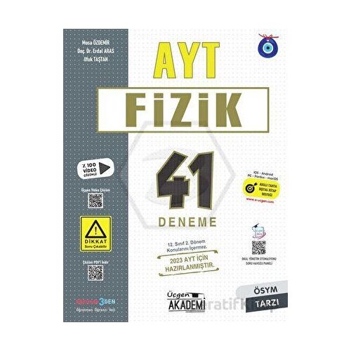 AYT Fizik 41 Deneme Sınavı Üçgen Akademi