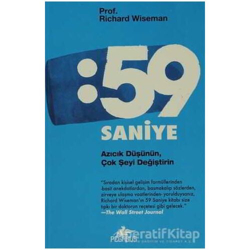 59 Saniye - Richard Wiseman - Pegasus Yayınları