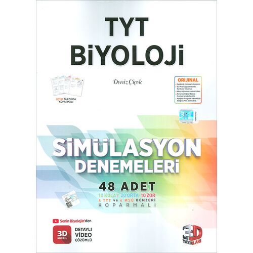 TYT Biyoloji Simülasyon Denemeleri 3D Yayınları