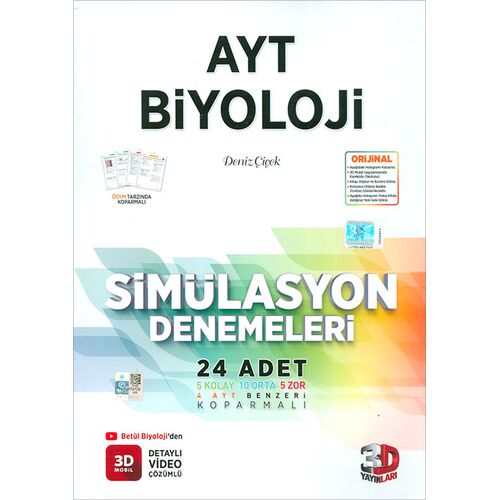AYT Biyoloji Simülasyon Denemeleri 3D Yayınları