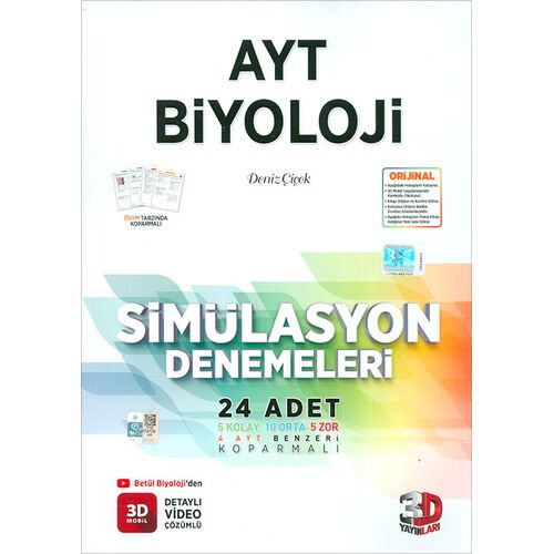 AYT Biyoloji Simülasyon Denemeleri 3D Yayınları