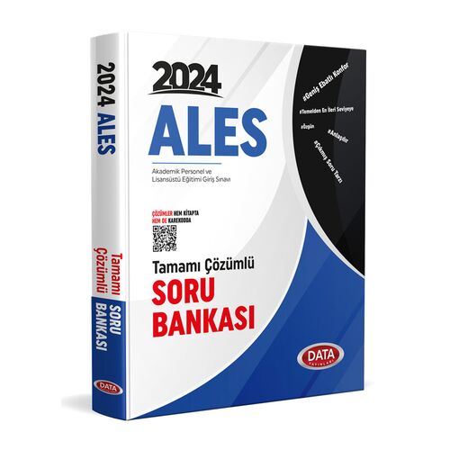 2024 ALES Tamamı Çözümlü Soru Bankası Data Yayınları