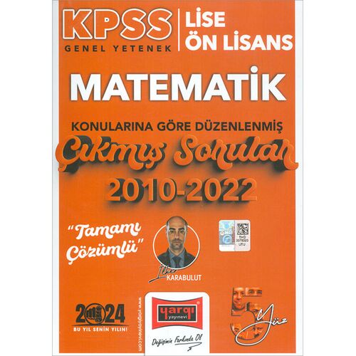 Yargı 2024 KPSS Lise Ön Lisans Matematik Konularına Göre 2010-2022 Çözümlü Çıkmış Soruları