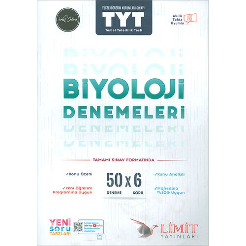 TYT Biyoloji 50x6 Denemeleri Limit Yayınları