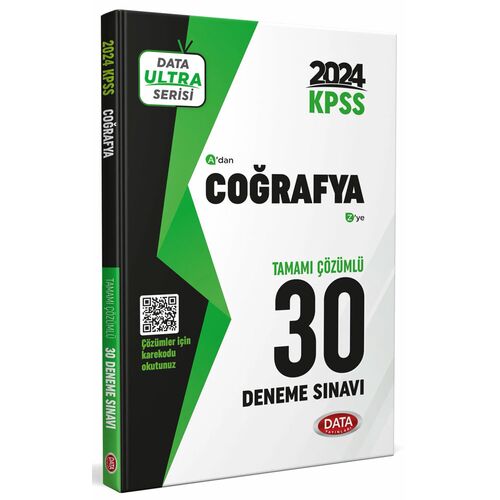 2024 KPSS Ultra Serisi Coğrafya 30 Deneme Sınavı Data Yayınları