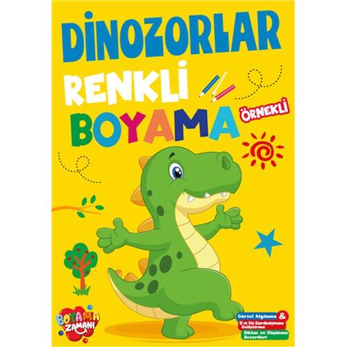 Renkli Boyama Dinozorlar Boyama Zamanı