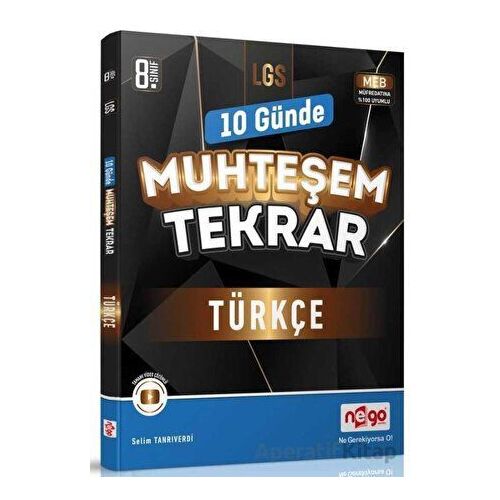 LGS 10 Günde Muhteşem Tekrar Türkçe Nego Yayınları