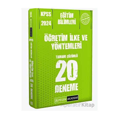 2024 KPSS Eğitim Bilimleri Öğretim İlke ve Yöntemleri 20 Deneme