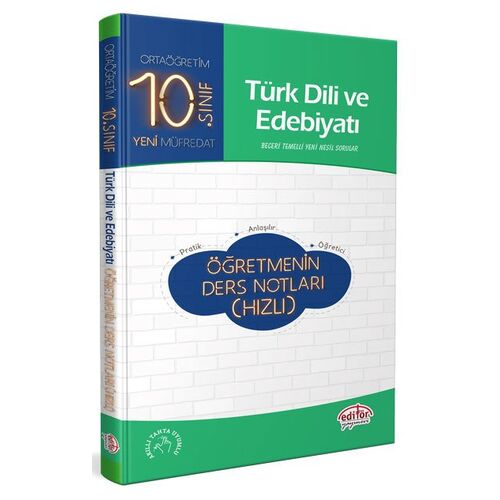 Editör 10.Sınıf Türk Dili ve Edebiyatı Öğretmenin Ders Notları (Hızlı)