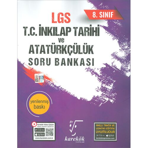 LGS 8.Sınıf TC İnkılap Tarihi ve Atatürkçülük Soru Bankası Karekök Yayınları