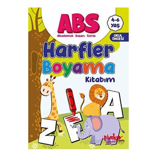 ABS 4-6 Yaş Harfler Boyama Kitabım - Buçe Dayı - Pinokyo Yayınları