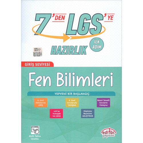 7 den LGS ye Hazırlık Fen Bilimleri Editör Yayınları