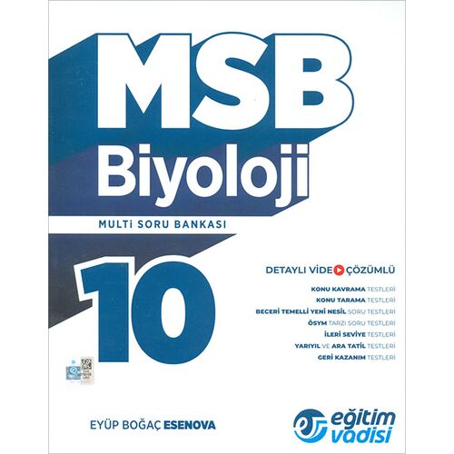 10.Sınıf Biyoloji MSB Multi Soru Bankası Eğitim Vadisi