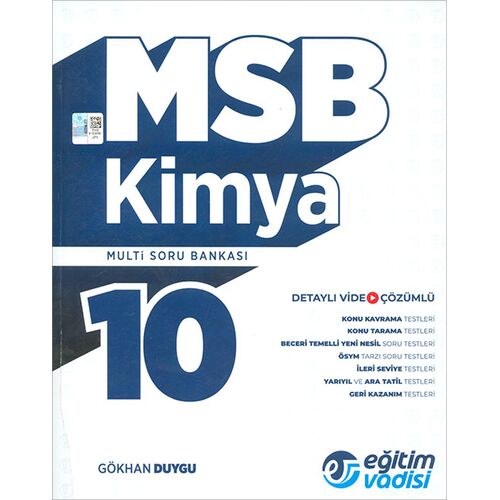 10.Sınıf Kimya MSB Multi Soru Bankası Eğitim Vadisi