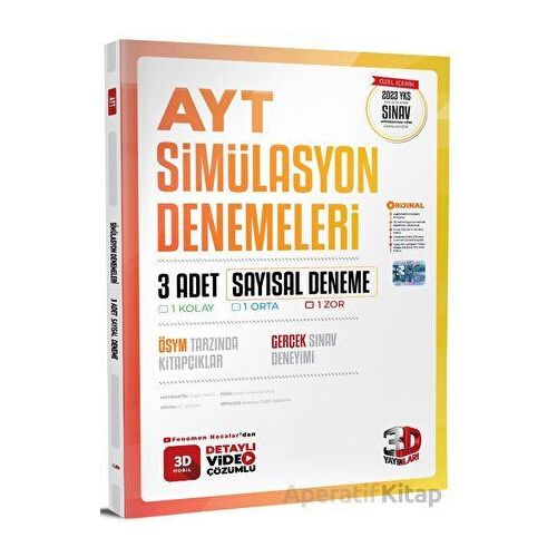 AYT 3D Sayısal 3lü Simülasyon Deneme 3D Yayınları