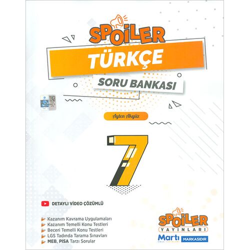 7.Sınıf Spoiler Türkçe Soru Bankası Spoiler Yayınları