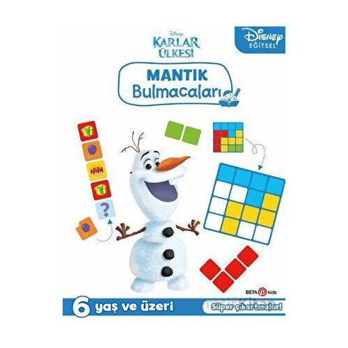 Disney Eğitsel Karlar Ülkesi Çıkartmalı Mantık Bulmacaları - Gökçe Demir - Beta Kids