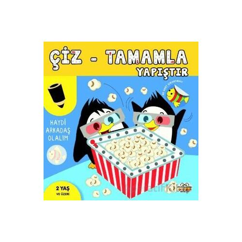 Çiz - Tamamla - Yapıştır Haydi Arkadaş Olalım - Kolektif - 0-6 Yaş Yayınları