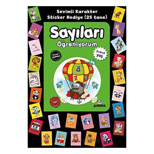 Stickerlı 3+4+5 Yaş Sayıları Öğreniyorum - Pedagog Afife Çoruk - Beyaz Panda Yayınları