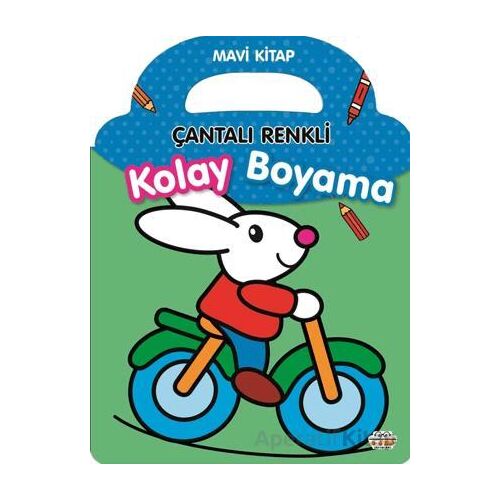 Çantalı Renkli Kolay Boyama- Mavi Kitap - Kolektif - 0-6 Yaş Yayınları