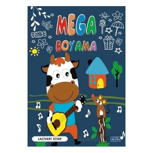 Mega Boyama-Lacivert Kitap - Kolektif - Parıltı Yayınları