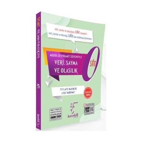 TYT AYT Veri, Sayma ve Olasılık Sıfır 0 Konu Anlatımı Karekök Yayınları