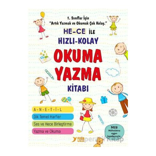 Hece ile Hızlı Kolay Okuma Yazma Kitabı - Kolektif - Yuva Yayınları