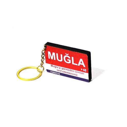 Muğla (48) Ahşap Anahtarlık