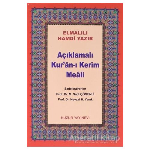 Açıklamalı Kur’an-ı Kerim Meali (Çanta Boy Metinsiz) (044)