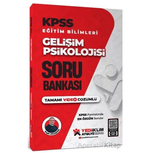Yediiklim Yayınları KPSS Eğitim Bilimleri Gelişim Psikolojisi Tamamı Video Çözümlü Soru Bankası