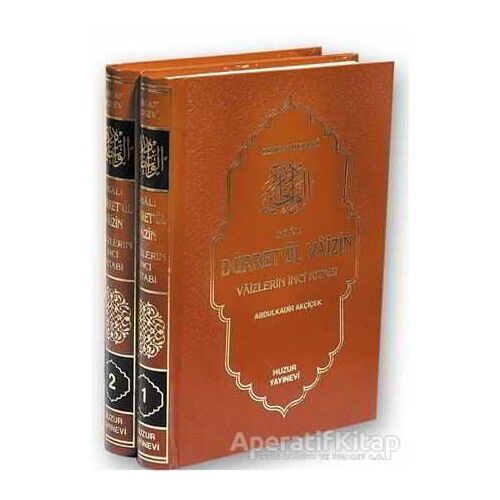 Dualı Dürret’ül Vaizin (2 Kitap Takım) - Osman Hübevi - Huzur Yayınevi