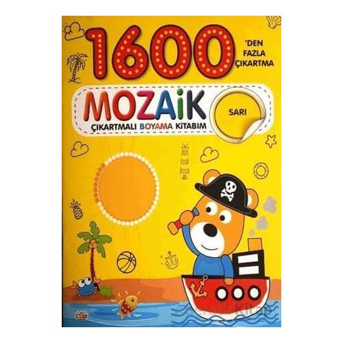 Mozaik Çıkartmalı Boyama Kitabı Sarı 1600den Fazla Çıkartma - Kolektif - 0-6 Yaş Yayınları