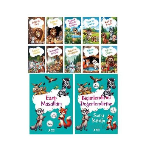 Ezop Masalları (10 Kitap) - Ülkü Duysak - Yuva Yayınları
