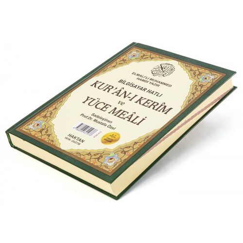 Rahleboy Arapça Bilgisayar Hatlı ve Diyanet Mühürlü Yüce Mealli Yeşil Renk Haktan Yayınları