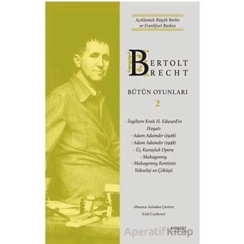 Bertolt Brecht Bütün Oyunları 2 - Bertolt Brecht - Everest Yayınları
