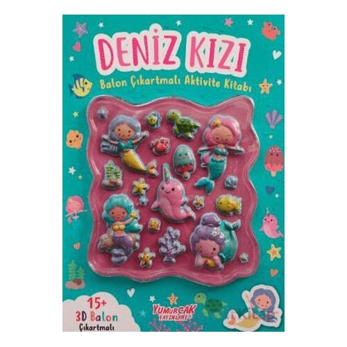 Deniz Kızı Balon Çıkartmalı Aktivite Kitabı - Kollektif - Yumurcak Yayınları