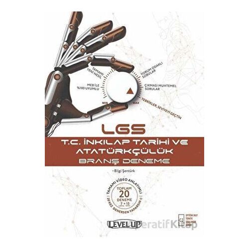 8. Sınıf LGS T.C İnkılap Tarihi ve Atatürkçülük Level Up `li Deneme Tammat Yayıncılık