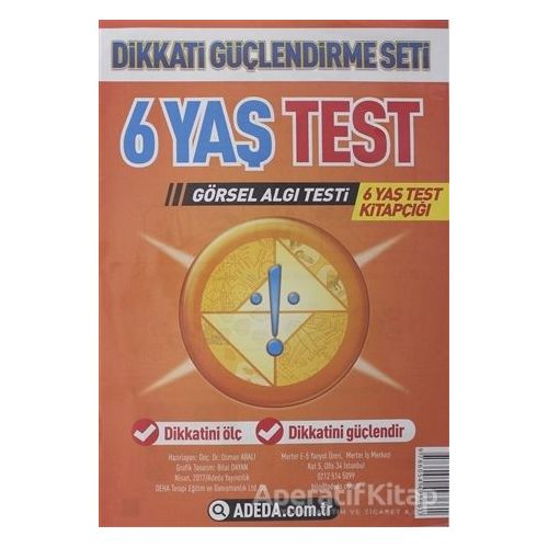 Adeda DGS Dikkati Güçlendirme Seti 6 Yaş Test Görsel Algı Testi - Kolektif - Adeda Yayınları