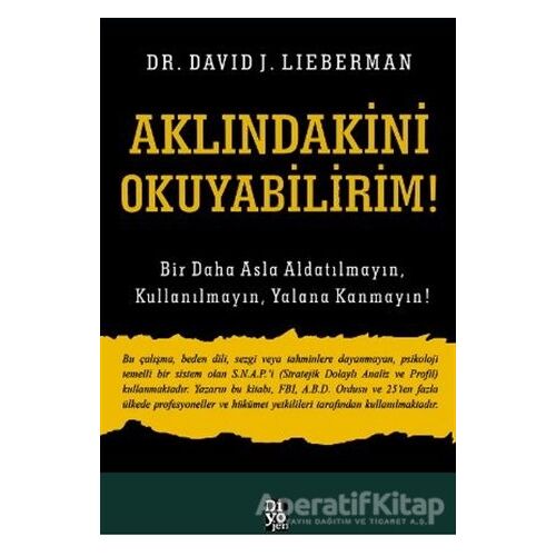 Aklındakini Okuyabilirim! - David J. Lieberman - Diyojen Yayıncılık