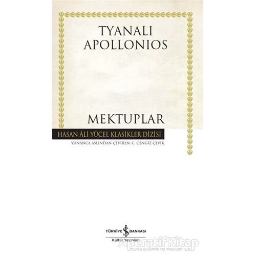 Mektuplar (Ciltli) - Tyanalı Apollonios - İş Bankası Kültür Yayınları