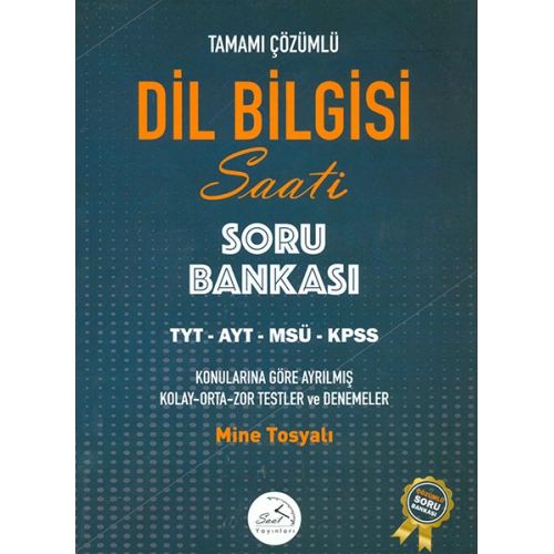 Dil Bilgisi Saati Soru Bankası Tamamı Çözümlü Saat Yayınları