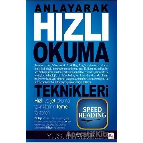 Anlayarak Hızlı Okuma Teknikleri - Yusuf Aydın - Az Kitap