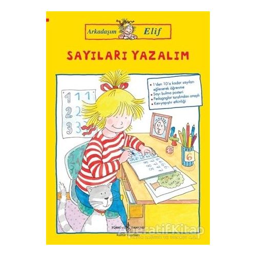Arkadaşım Elif - Sayıları Yazalım - Hanna Sörensen - İş Bankası Kültür Yayınları