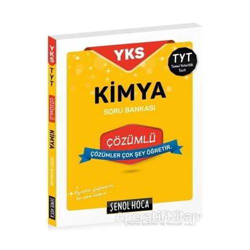 YKS TYT Kimya Çözümlü Soru Bankası Şenol Hoca Yayınları